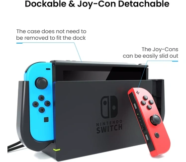 tomtoc TPU Dockable Grip Case for Nintendo Switch | Black