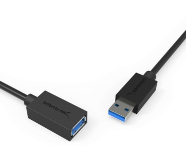 Sabrent USB 3.0 Extension Cable &#8211; A-Male to A-Female [Black] 10 Feet