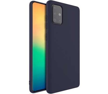 qMust Samsung Galaxy A71 Flexibel Hoesje - Blauw