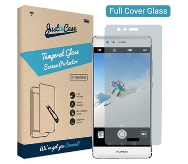 Just in Case Full Cover Tempered Glass Huawei P9 - Transparant