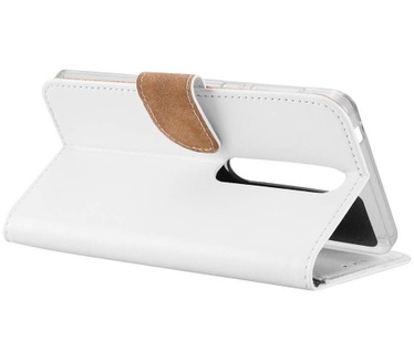 Luxe Lederen Bookcase hoesje voor de Nokia 6 - Wit (Nokia 6) Wit
