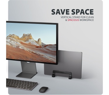 Axagon STND-VB Vertikaler Laptop-Ständer, einstellbare Breite, Aluminium