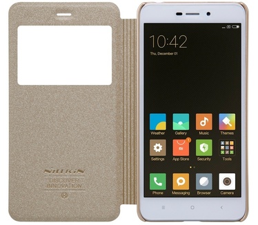 Nillkin Sparkle S-View Book Case voor Xiaomi Redmi 4A - Goud Goud