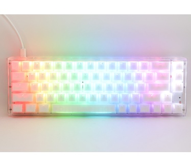 Ducky One 3 SF Aura, clear keycaps, MX Blue, Qwerty US, Wit