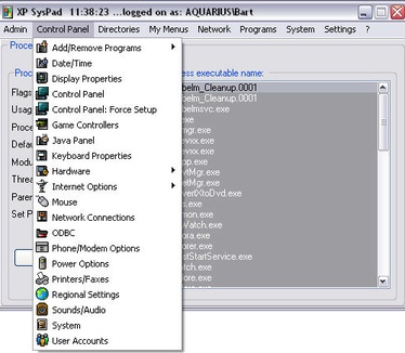 XP SysPad 7.3 screenshot