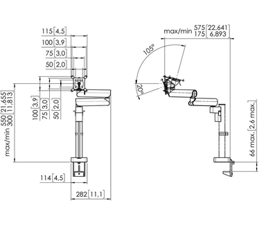 Vogel's MOMO 2137B Monitorarm Wit