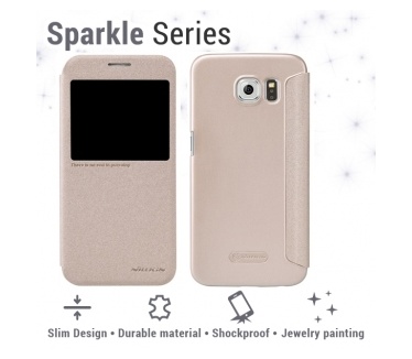Nillkin Leather Case Samsung Galaxy S6 - Sparkle Series - Gold