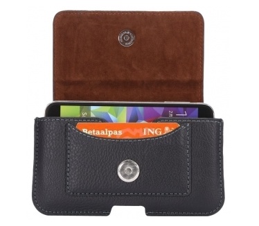 qMust Classic Pouch met riemlus Maat L (Black)