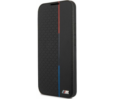 BMW M Tricolor Triangles BookCase Samsung Galaxy S22 Plus - Zwart Zwart