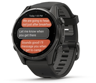 Garmin fēnix 8, 43mm, Titanium body, Sapphire Glass, Carbon (Zwart)