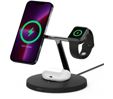 Belkin Boost↑Charge Pro 3-in-1 draadloze snellader met MagSafe Zwart