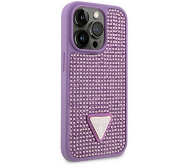 Guess Rhinestones Back Case - Apple iPhone 15 Pro (6.1") - Paars Paars