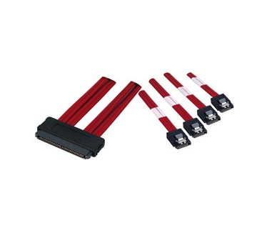 Lindy Internal SAS to 4 x SATA II Multilane Cable, 1m