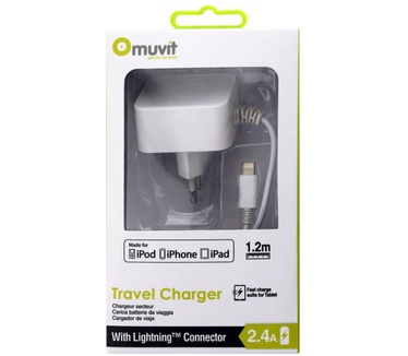 Muvit iPhone Lightning Extra Snel lader 2.4A