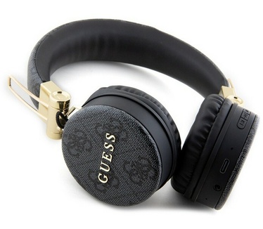 Guess 4G Metal Logo Bluetooth Stereo On-Ear Koptelefoon - Zwart (Zwart)
