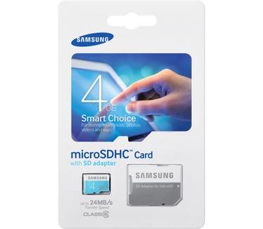 Samsung Standard 4GB MicroSDHC + Adapter