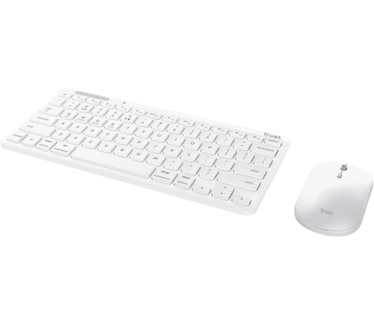 Trust Lyra Toetsenbord + Muis, Qwerty UK, Wit