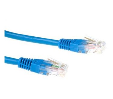 ACT Blauwe 3 meter LSZH UTP CAT6 patchkabel met RJ45 connectoren