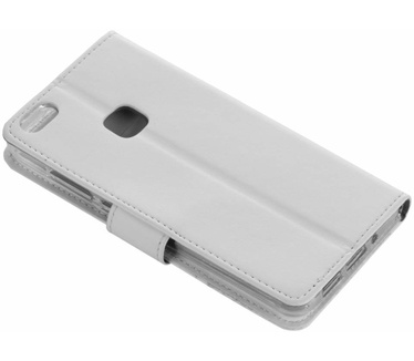 Luxe Lederen Bookcase hoesje voor de Huawei P10 Lite - Wit (Huawei P10 Lite) Wit