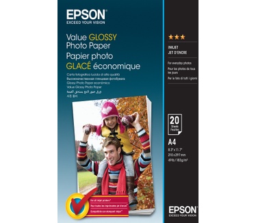 Epson Value Glossy Photo Paper - A4 - 20 Vellen