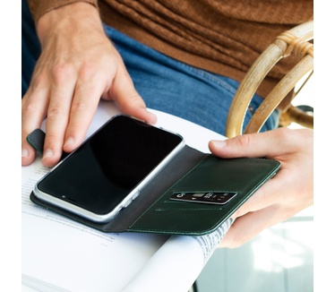 Selencia Echt Lederen Bookcase Samsung Galaxy S10 Plus - Groen