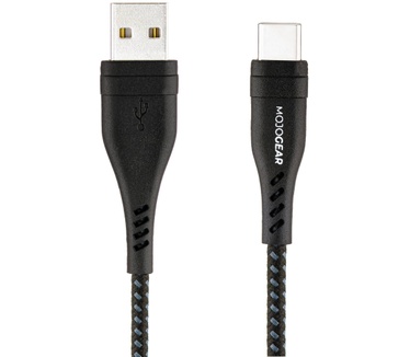 Mojogear USB-C naar USB kabel Extra Sterk Grijs, Zwart