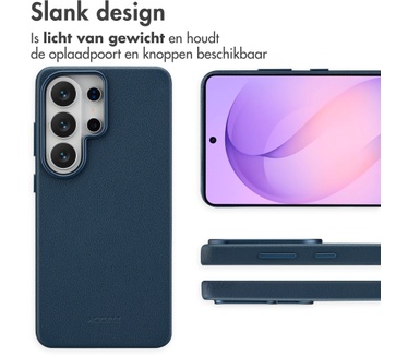 Accezz MagSafe Leather Backcover Samsung Galaxy S26 Ultra - Nightfall Blue
