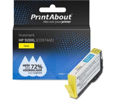 PrintAbout Huismerk HP 920XL (CD974AE) Inktcartridge Geel Hoge capaciteit