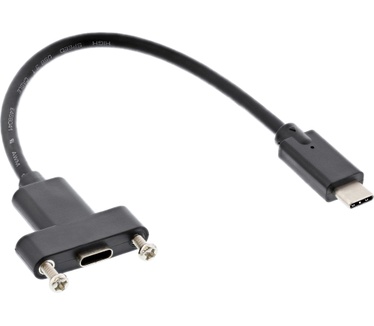 InLine 0.2m, 2xUSB3.1-C Zwart