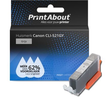 PrintAbout Huismerk Canon CLI-521GY Inktcartridge Grijs