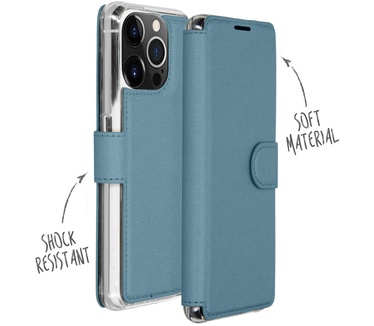 Accezz Xtreme Wallet Bookcase iPhone 13 Pro - Lichtblauw