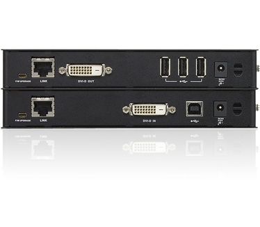 Aten CE610. Breedte: 117.9 mm, Diepte: 182 mm, Hoogte: 22.8 mm. Kleur van het product: Zwart. Meegeleverde kabels: DVI