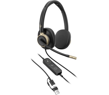 Poly Mission 825 Stereo USB Wired Headset (Bulk)
