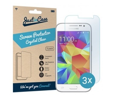 Just in Case Screen Protector Samsung Galaxy Core Prime - 3 stuks - Crystal Clear