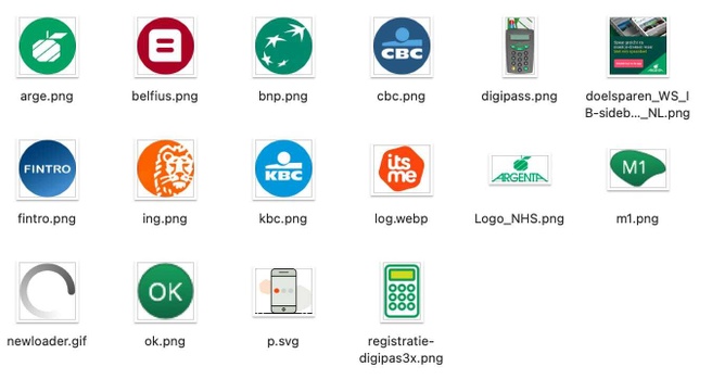 banklogo's in phishingsoftware (bron: Inti De Ceukelaire)