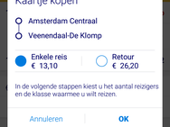 Kaartjes kopen in NS Reisplanner-app