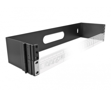 Delock 19 Zoll Wandhalterung 2 HE schwarz