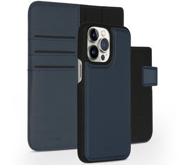 Accezz Premium Leather 2 in 1 Wallet Bookcase iPhone 14 Pro Max - Donkerblauw