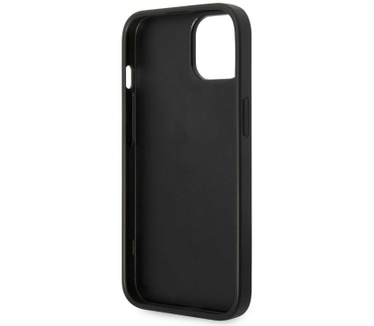 Guess Saffiano Back Case - Apple iPhone 14 (6.1") Zwart
