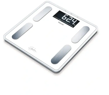 Beurer BF 400 Signature Line White Personenweegschaal - Lichaamsanalyse - Tot 200 kg - BMI/BMR/AMR - 31 x 31 cm - XL verlicht display - 10 Gebruikers - Veiligheidsglas - 5 Jaar garantie - Wit