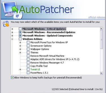 AutoPatcher XP December 2005