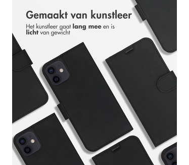 Accezz Wallet Softcase Booktype (IPhone 12, iPhone 12 Pro) Zwart