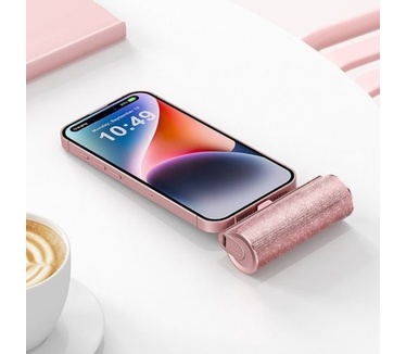 VEGER powerbank 5000 mAh with built-in connector Lightning PD QC3.0 2,4A 12W PlugOn (W0573P) purple