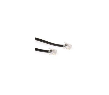 Advanced Cable Technology Modulaire telefonie kabel RJ-12 - RJ-12 zwart