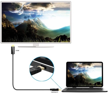 Techly Converter Cable 3m DisplayPort to HDMI 1.2 4K ICOC DSP-H12-030 Zwart