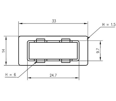 Telegärtner Cover for SC-Duplex adaptor cutout