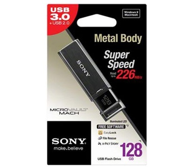 Sony Micro Vault Mach 128GB Zilver