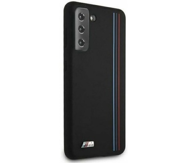 BMW Silicone Tricolore Hard Case - Samsung Galaxy S21 - Zwart Zwart