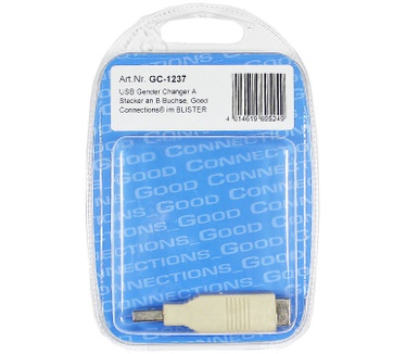 Alcasa USB A M/USB B F