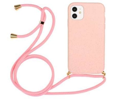 qMust Soft TPU Apple iPhone 11 hoesje met koord - Roze